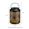 Set of 2/4 8.75"H Metal Cutout Scrollwork Solar Powered LED Outdoor Lantern with handle